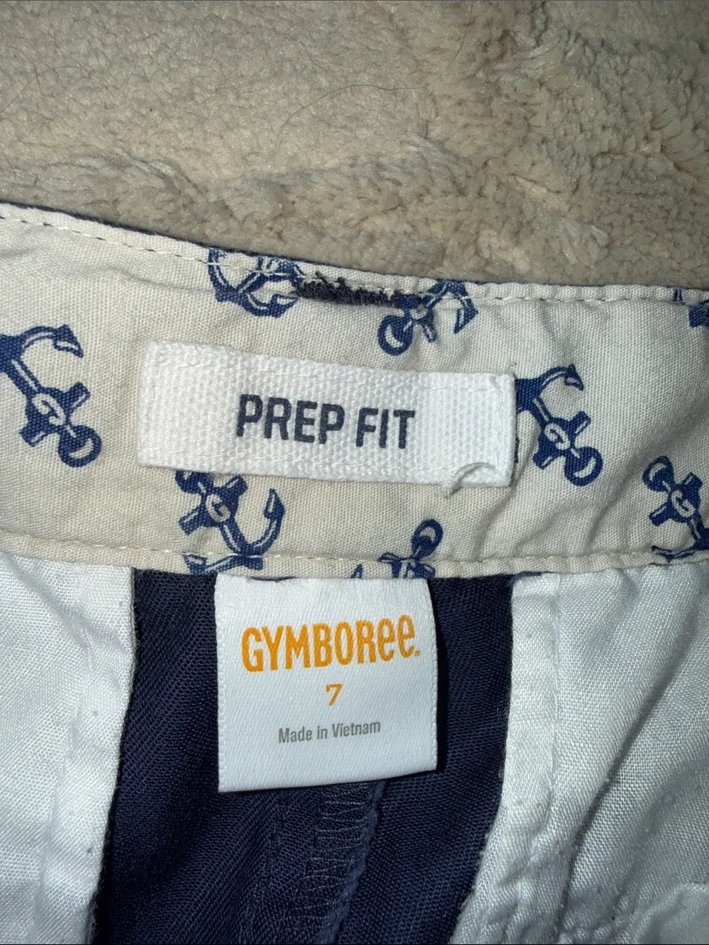 Gymboree Prep Fit Navy Flat-Front Shorts 7